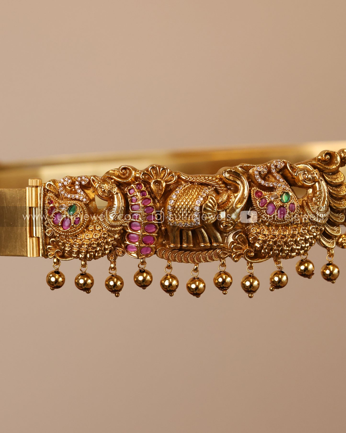 Peacock Gold Bridal Premium Hip Belt