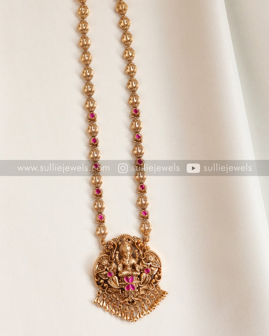 Lakshmi Premium Pendant Copper Gold with Jhumka