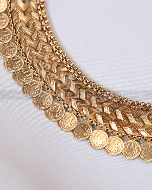 3792 - Sullie Basic - Coin Designer Necklace with Stud