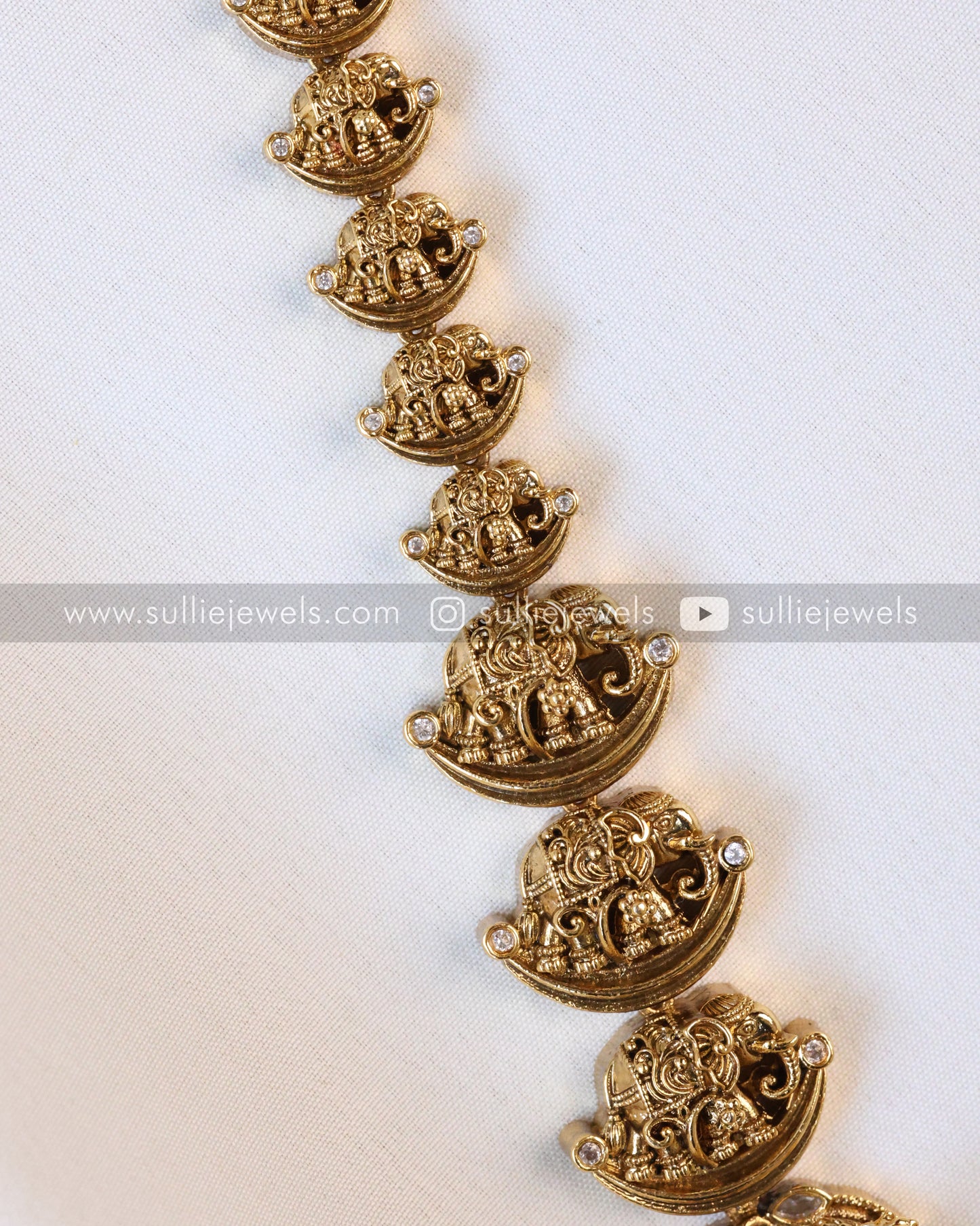 No Idol - Premium 3D Peacock Design Haaram / Long Chain with Jhumka