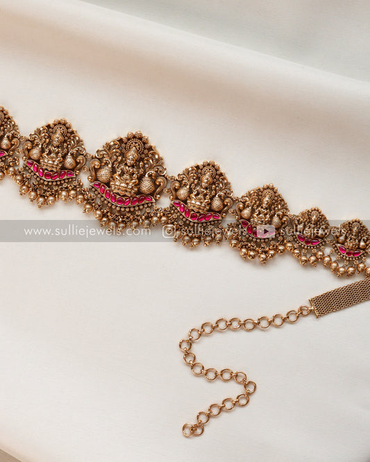 Lakshmi Premium Hip Chain - Gold Beads