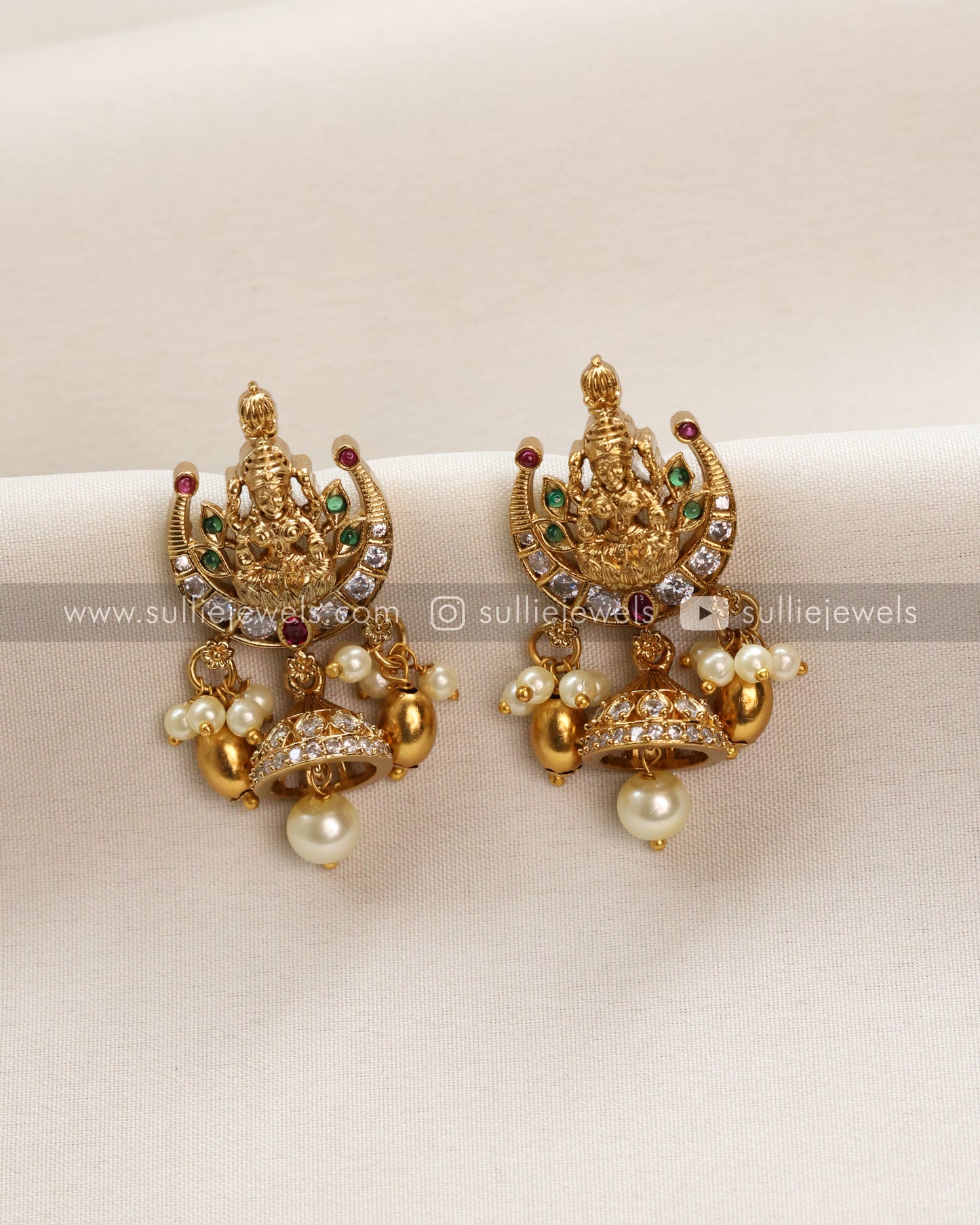 Lakshmi Tier Premium Long Chain/Haaram with Earring