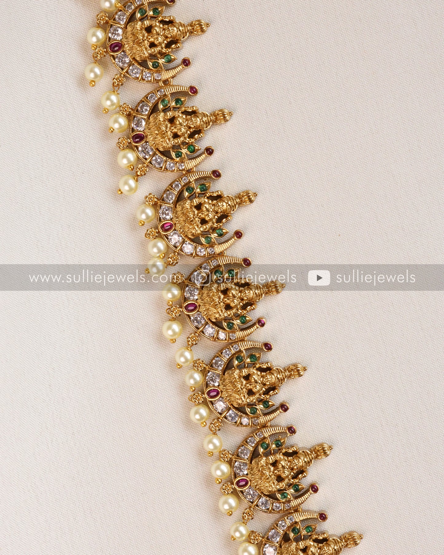 Lakshmi Tier Premium Long Chain/Haaram with Earring