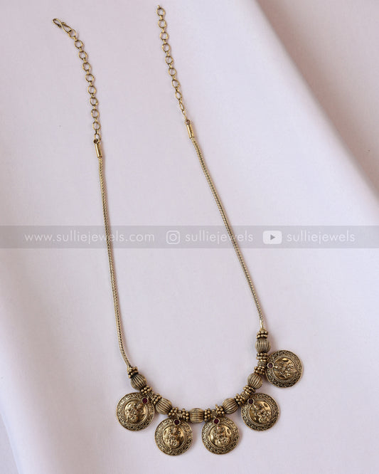 3950 - Lakshmi Antique Coin Necklace Chain