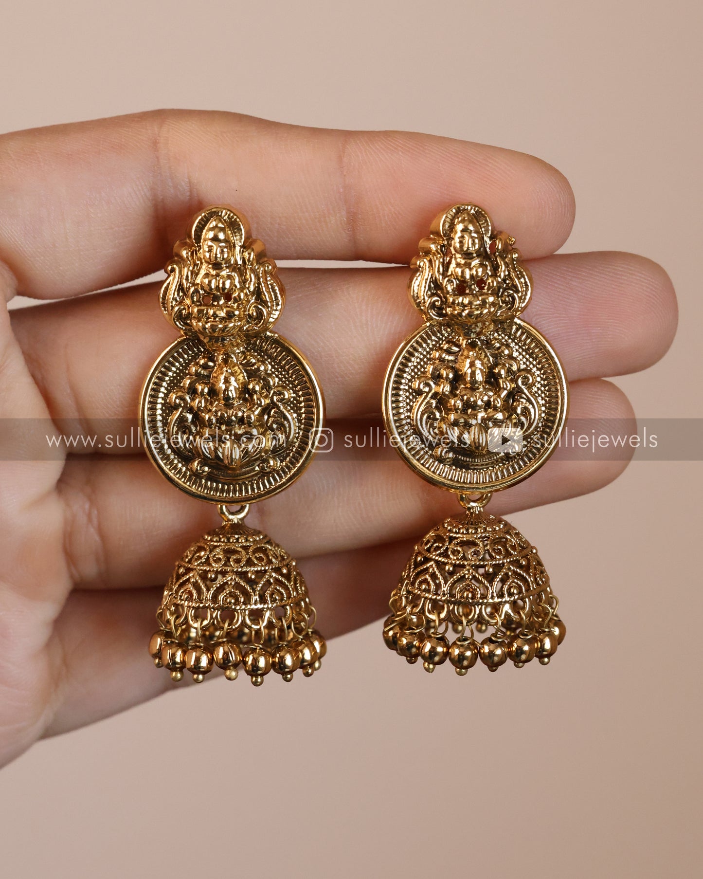 Antique Premium Kaashumaala / Coin Necklace with Jhumka