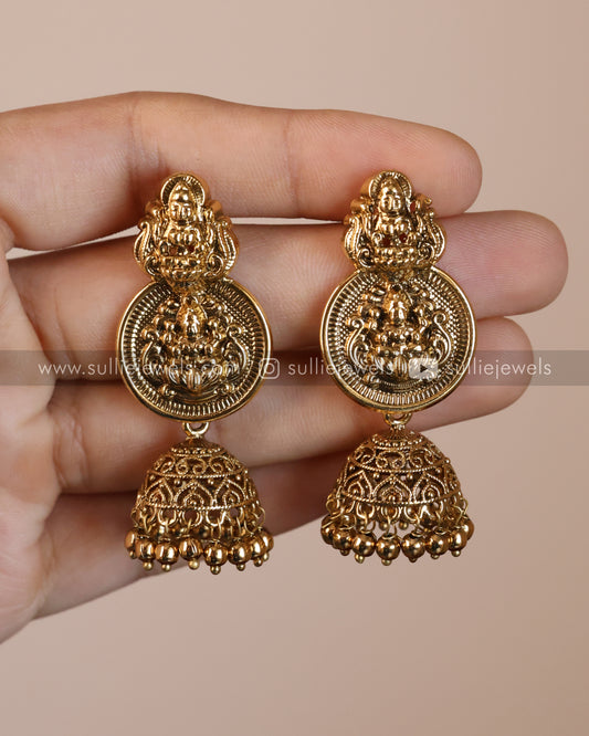 Antique Premium Kaashumaala / Coin Necklace with Jhumka