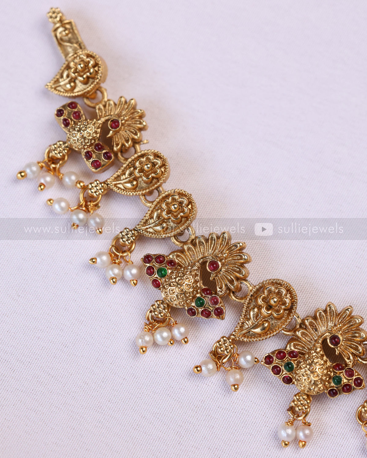 3947 - Sullie Basic Peacock Necklace with Jhumka
