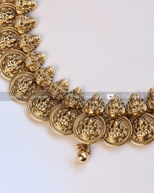 Antique Premium Kaashumaala / Coin Long Chain / Haaram with Jhumka