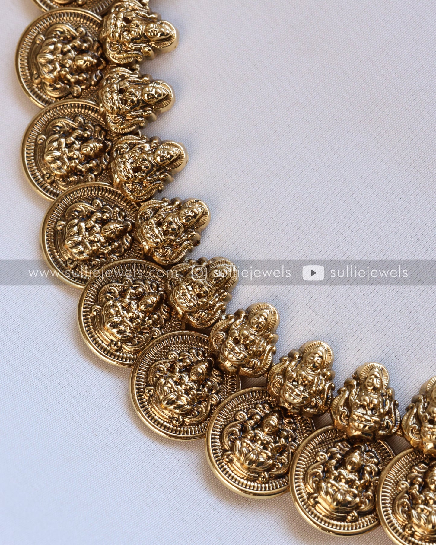 Antique Premium Kaashumaala / Coin Necklace with Jhumka