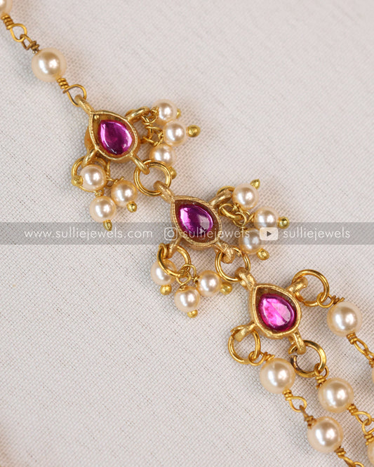 Jadau Kemp Minimal Pearl Layered Chain