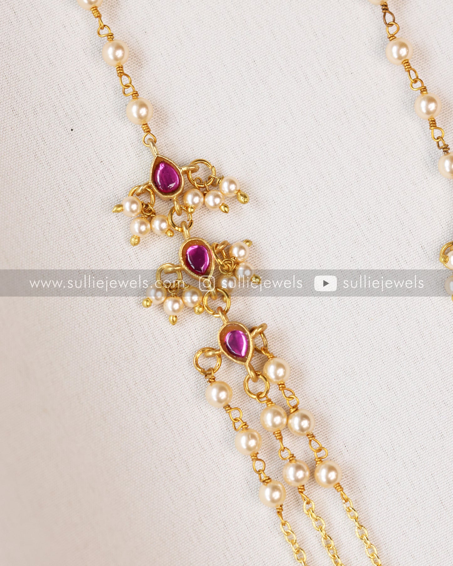 Jadau Kemp Minimal Pearl Layered Chain