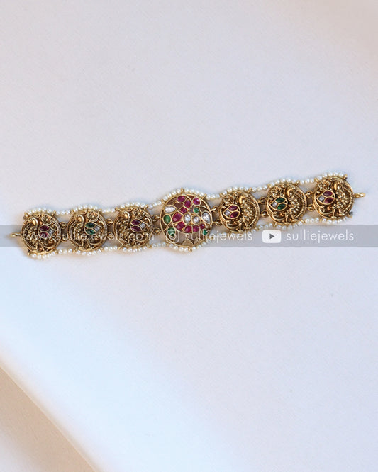 Peacock Premium Jadau Kemp Choker with Earring