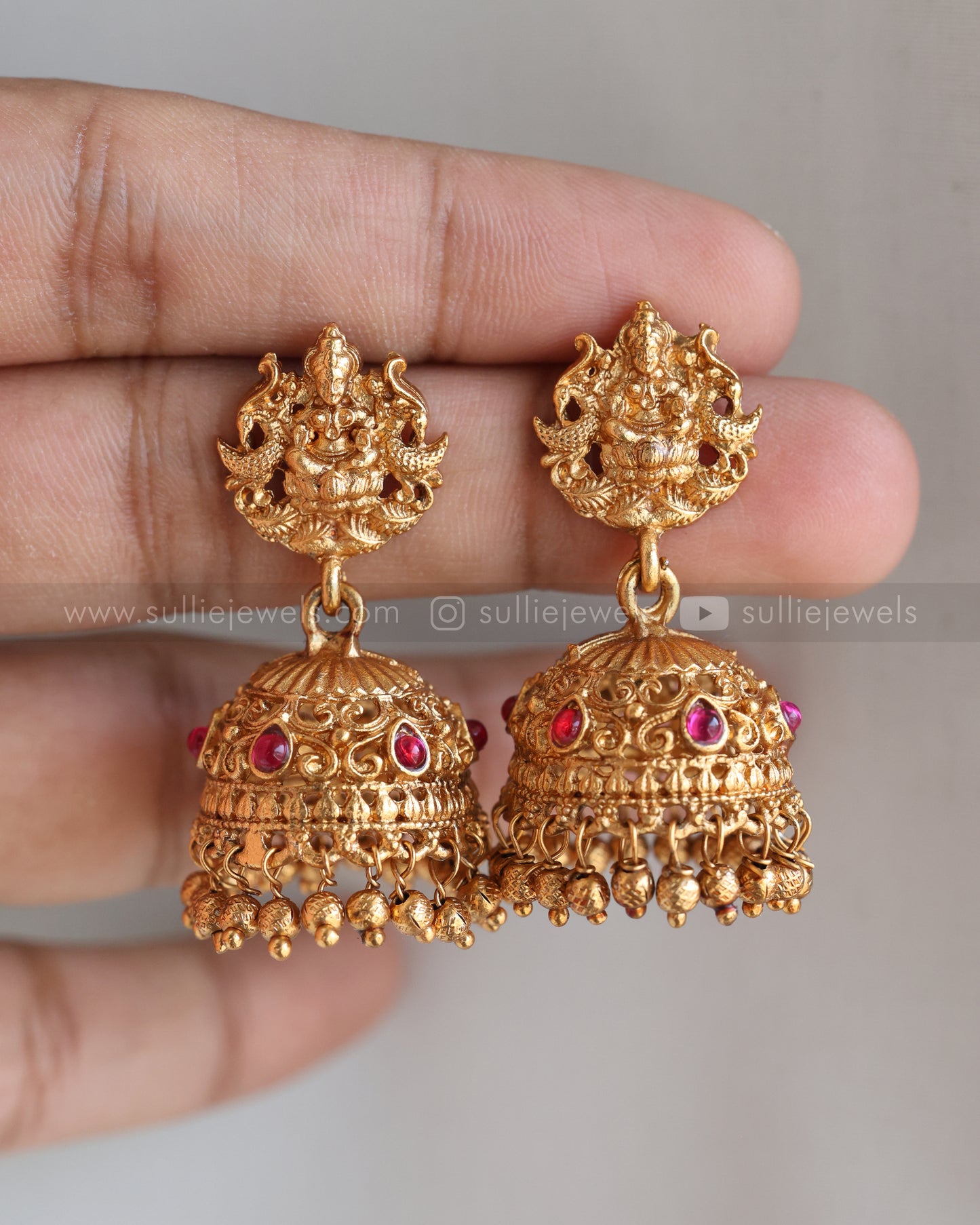 6073 - Sullie Basic Goddess Ball Chain Pendant with Jhumka