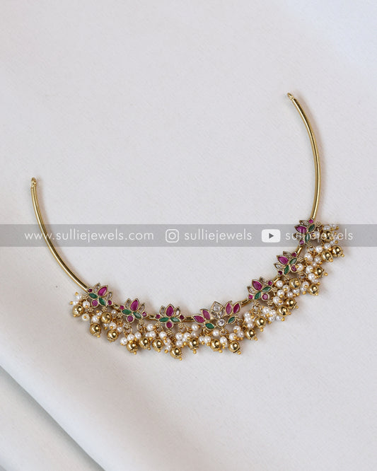 Lotus Premium Pearl Hasli with Jhumka