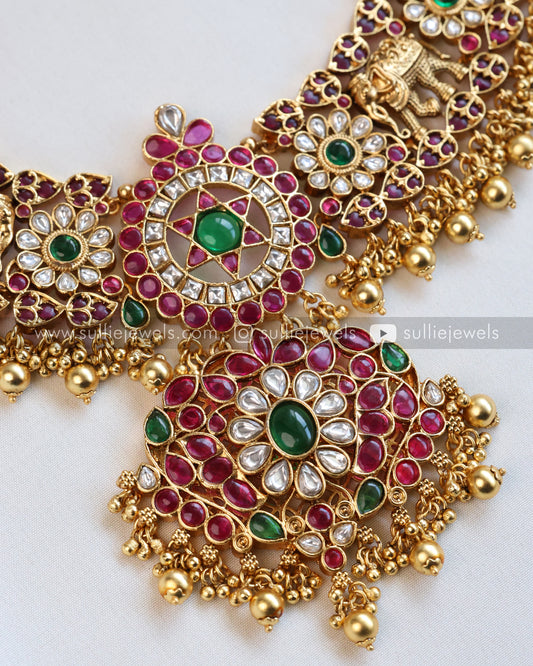 No Idol Premium Kemp Long Chain / Haaram with Jhumka
