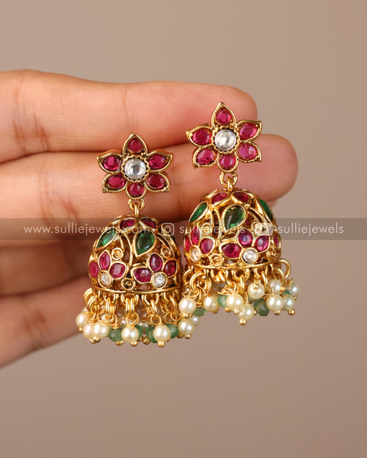 No Idol Premium Elephant Kemp Bridal Combo ( 3 piece ) - Mint beads