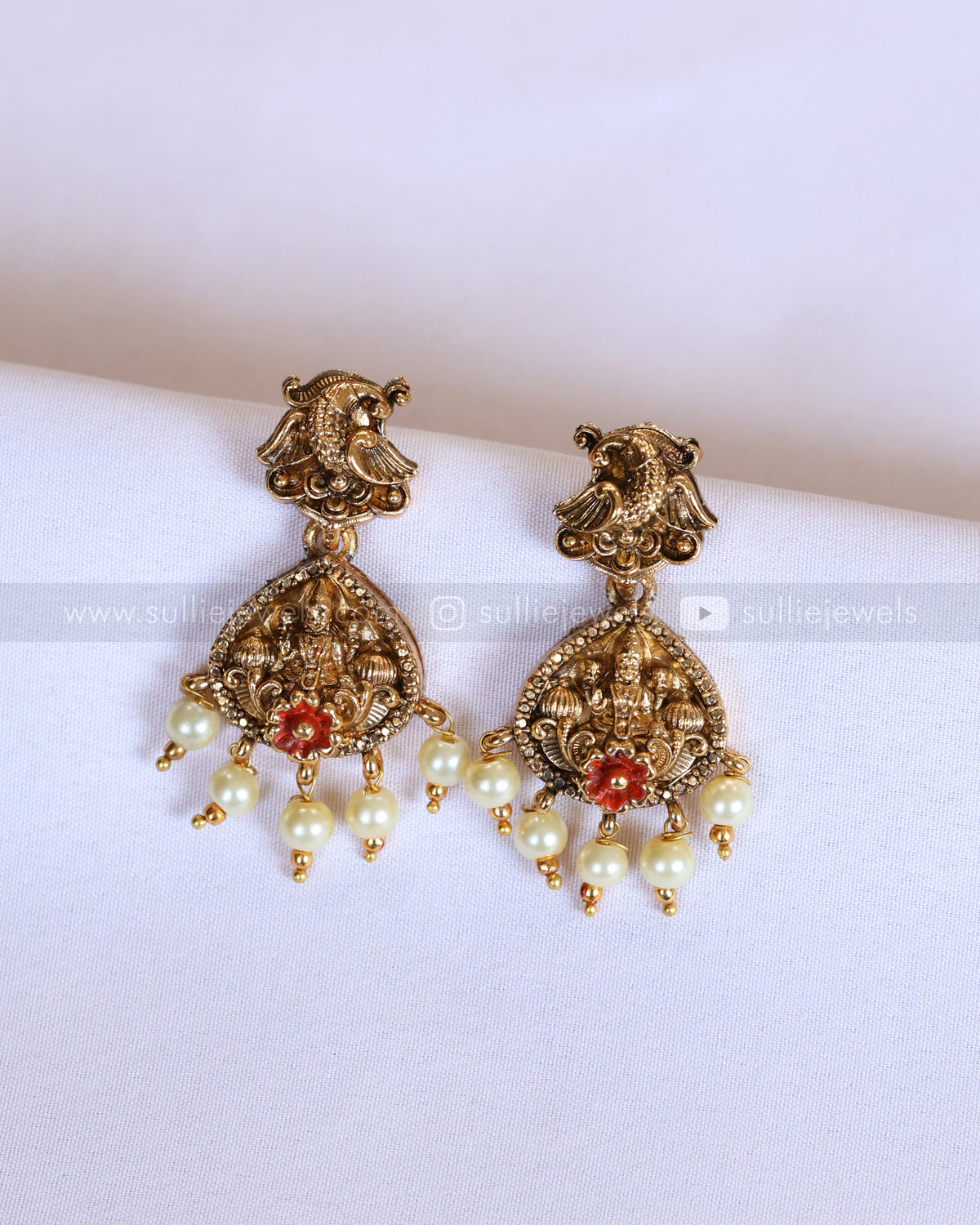 850 - Sullie Basic - Lakshmi Coin Meenakari Design Bridal Combo ( 3 piece )