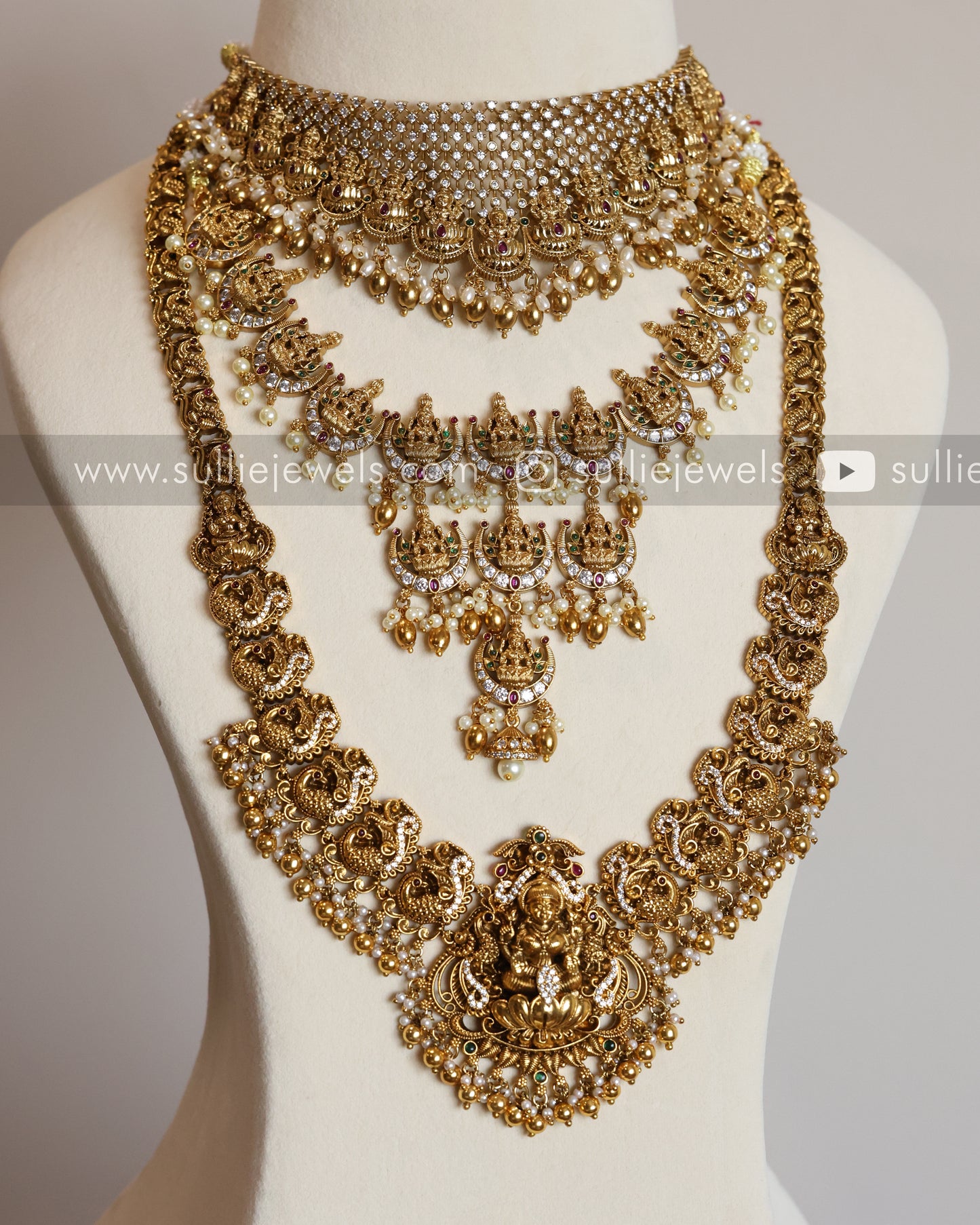 Lakshmi Design AD Premium Bridal Combo ( 5 piece )