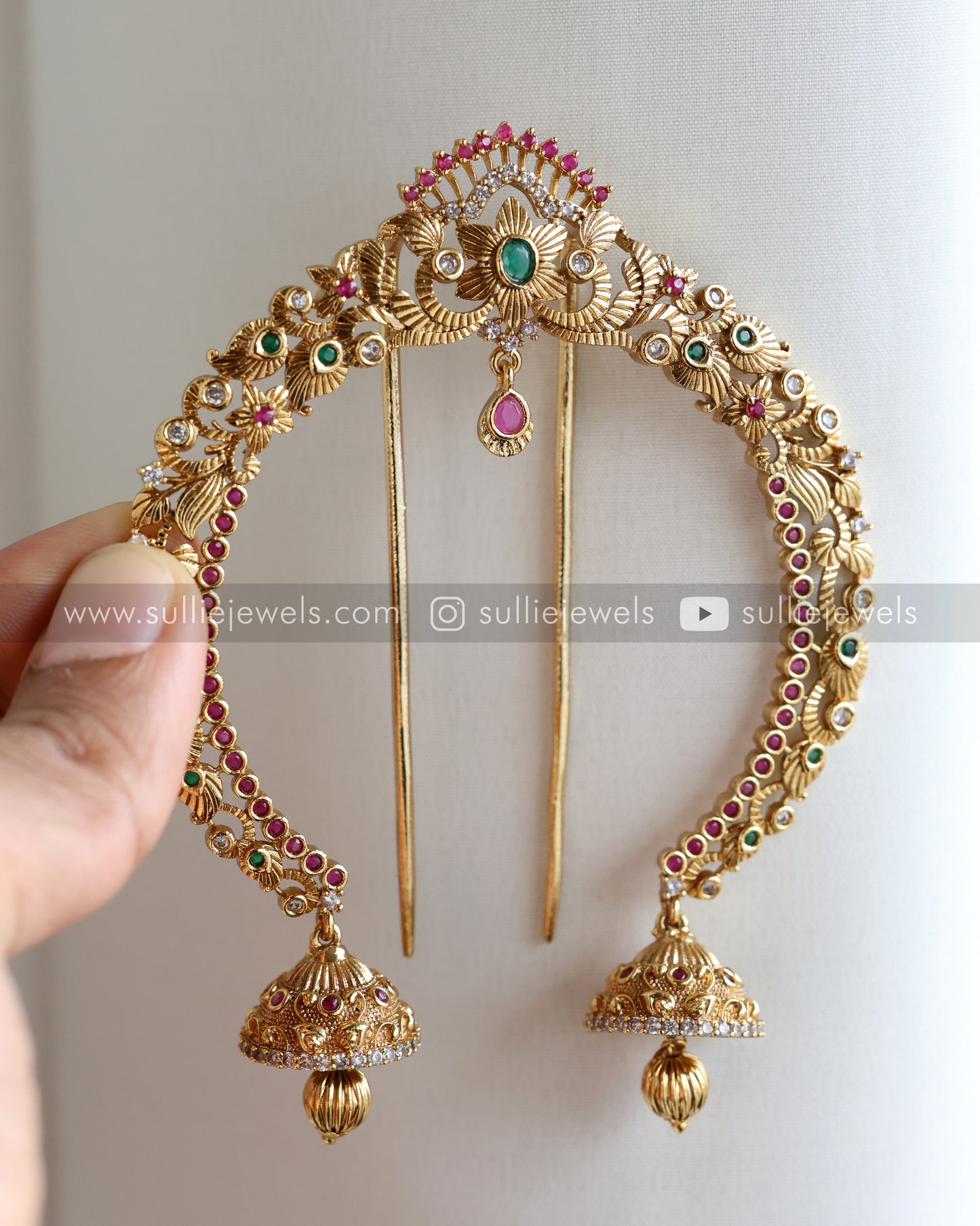 No Idol Peacock Hair Brooch
