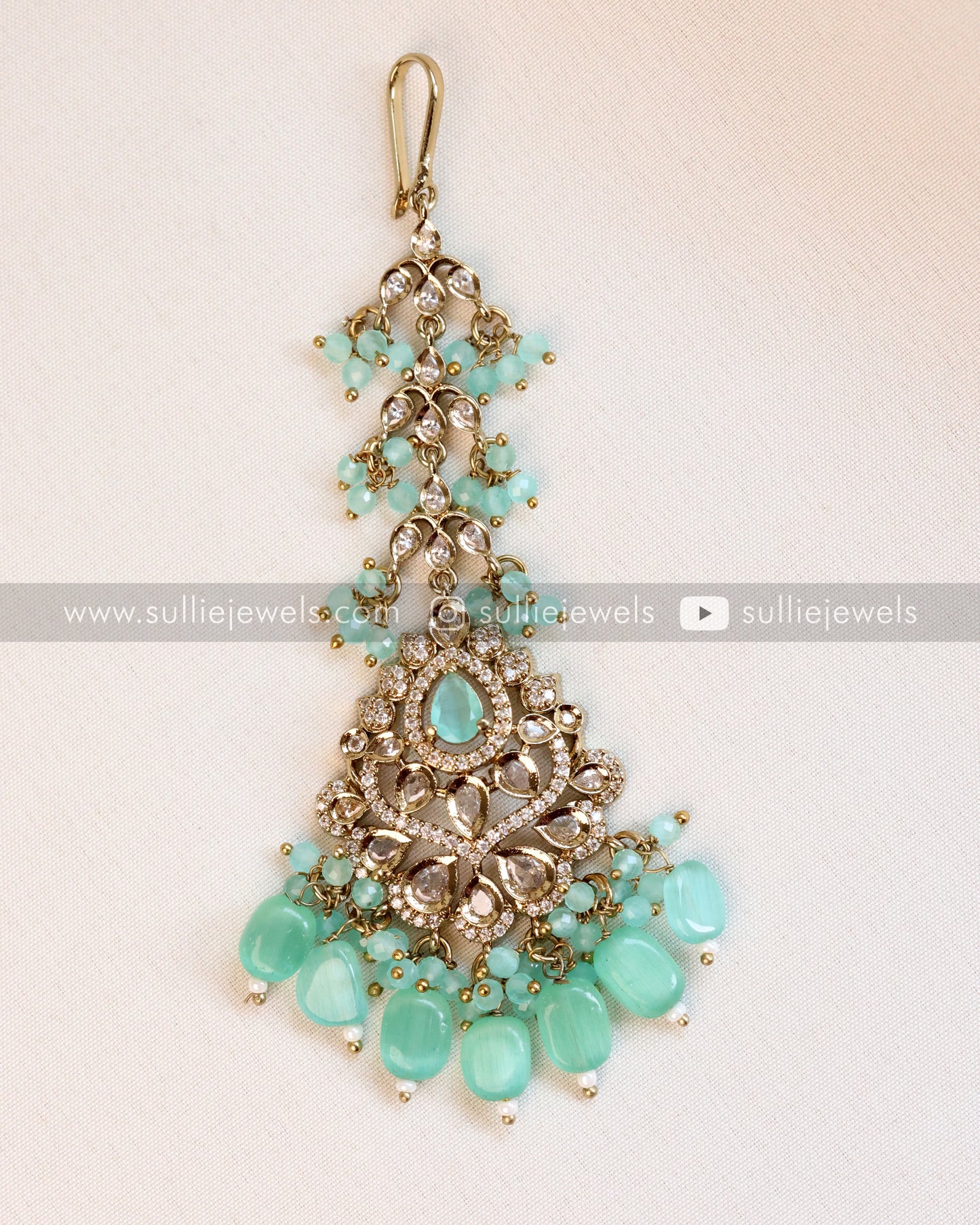 Victorian Tikka with Pastel Blue Beads
