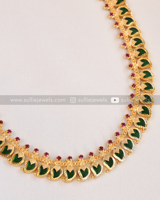 Gold Plated Nagapadam - Palakka Long Chain