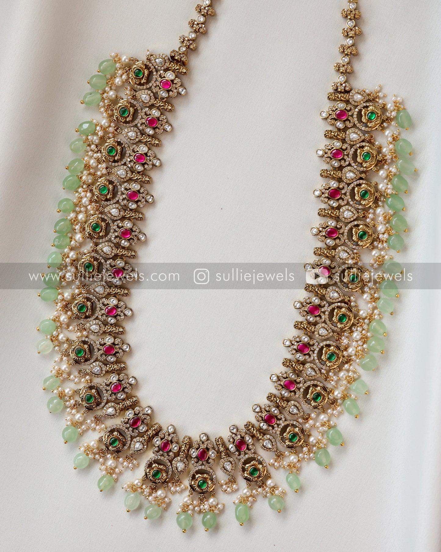 Jadau Kemp Victorian Bridal Combo Set ( 5 piece )