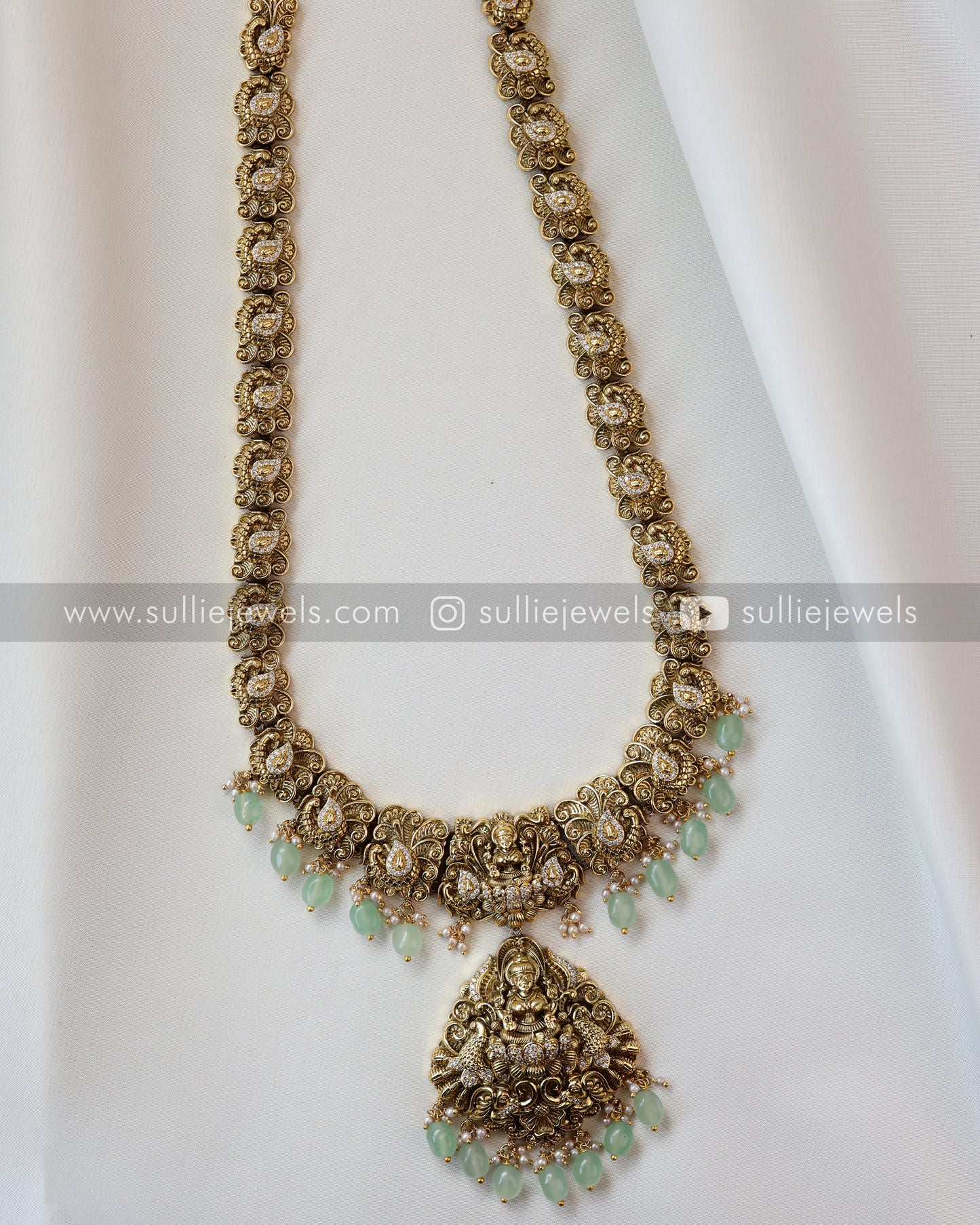 Lakshmi Premium Victorian Mint Beads Bridal Combo ( 5 piece )
