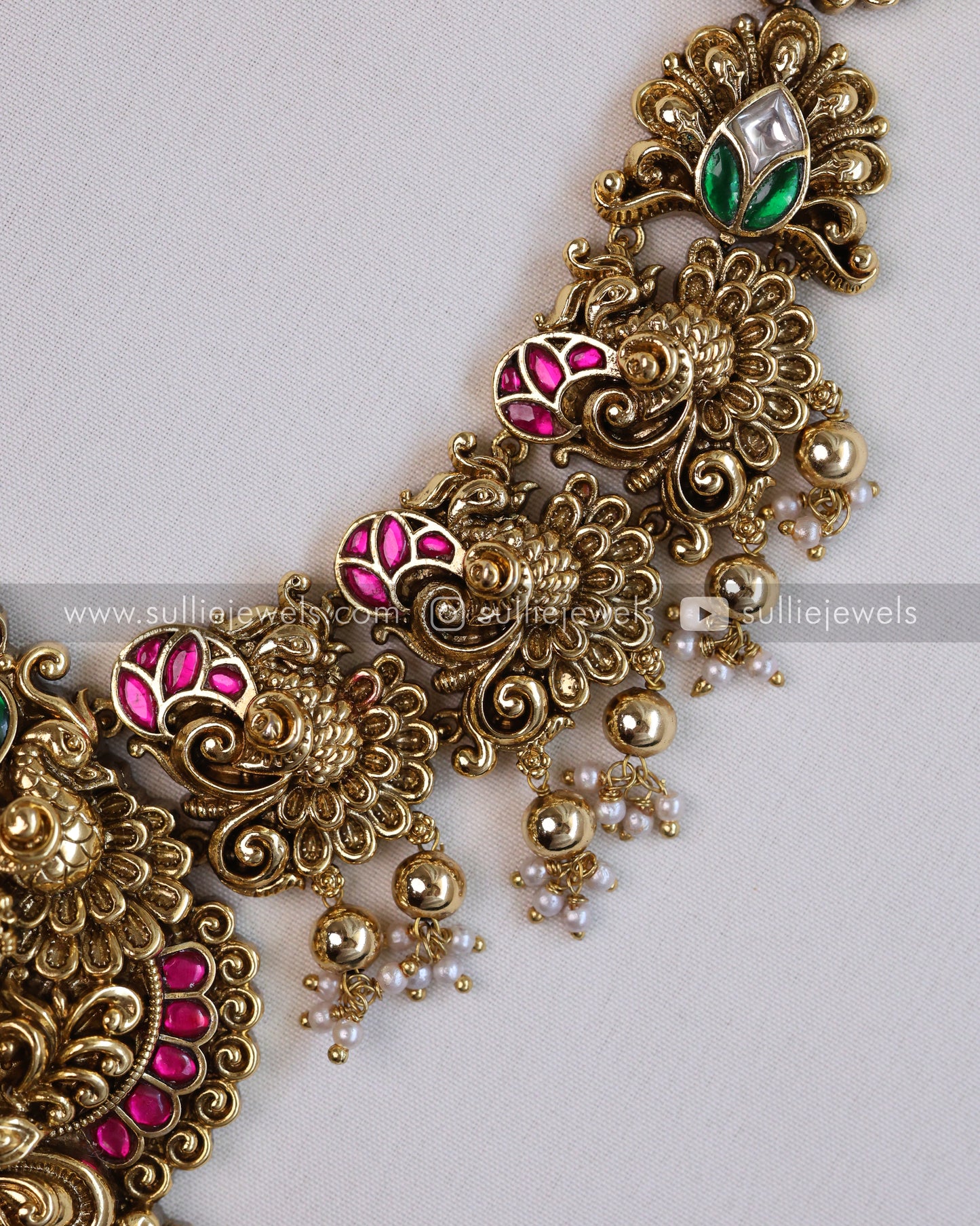 Premium Jadau Kemp Bridal Combo ( 5 piece )