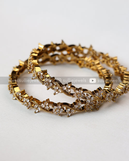 Floral Climber Premium Bangle - Set of 2