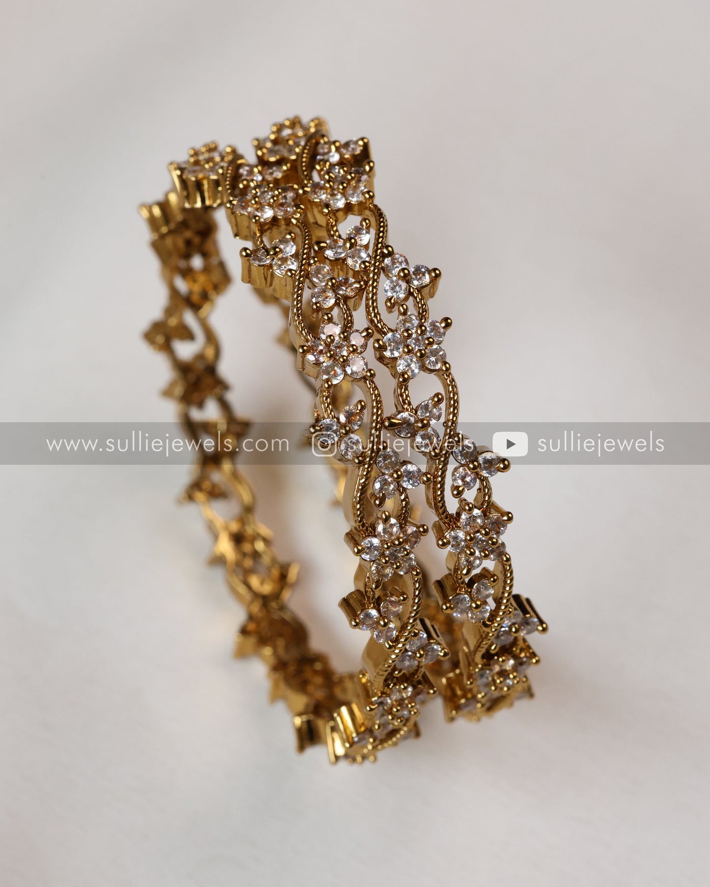 Floral Climber Premium Bangle - Set of 2