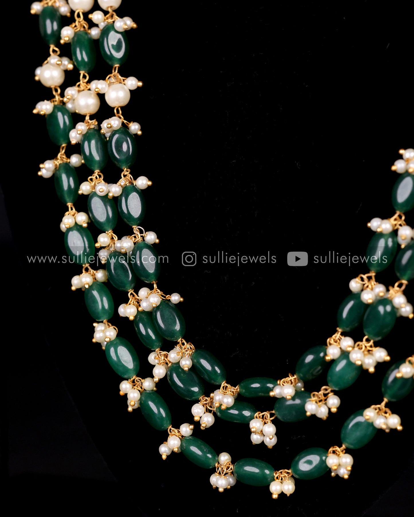 Premium Real Stone Layered Necklace Set