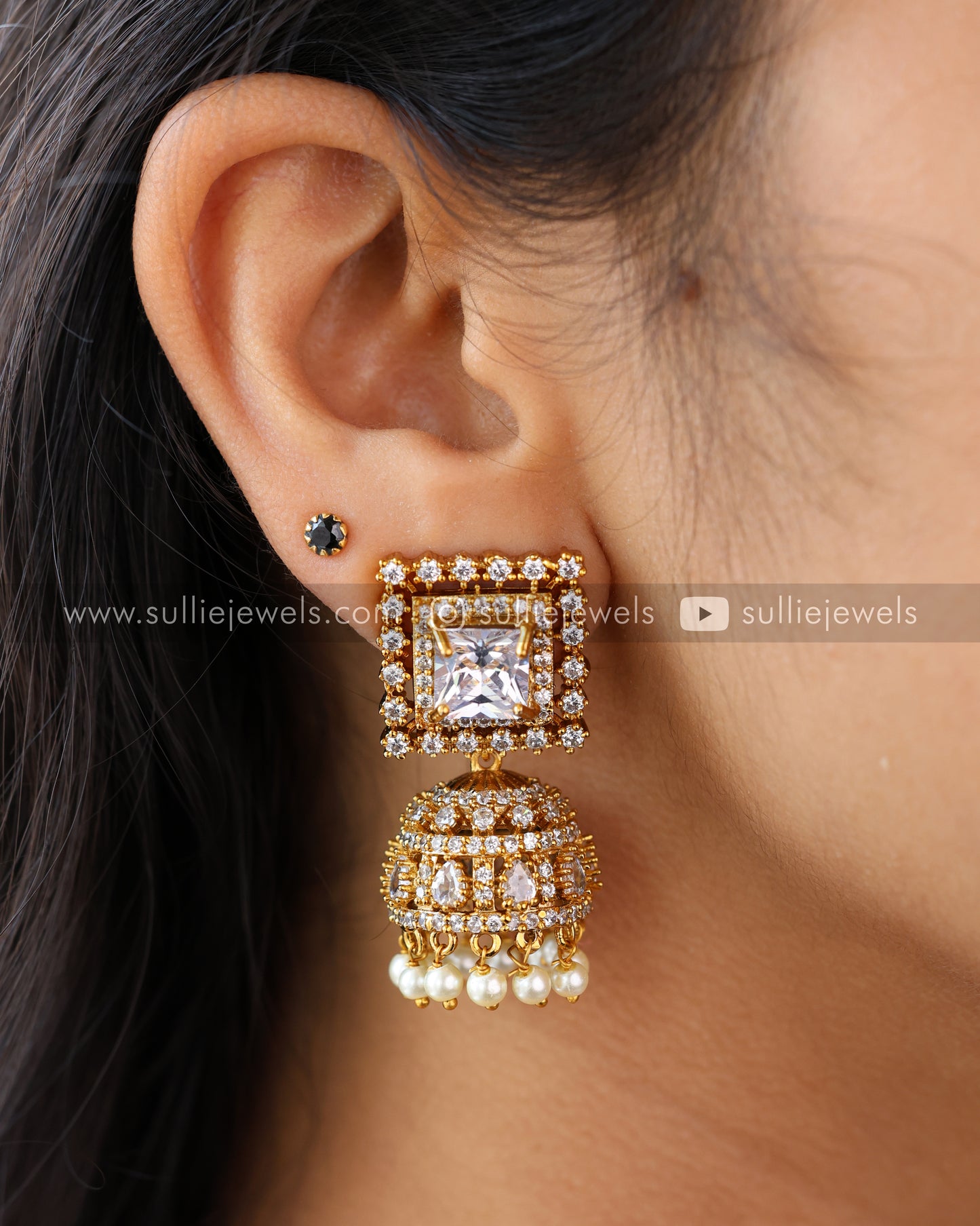 Premium Moissanite Necklace with Earrings