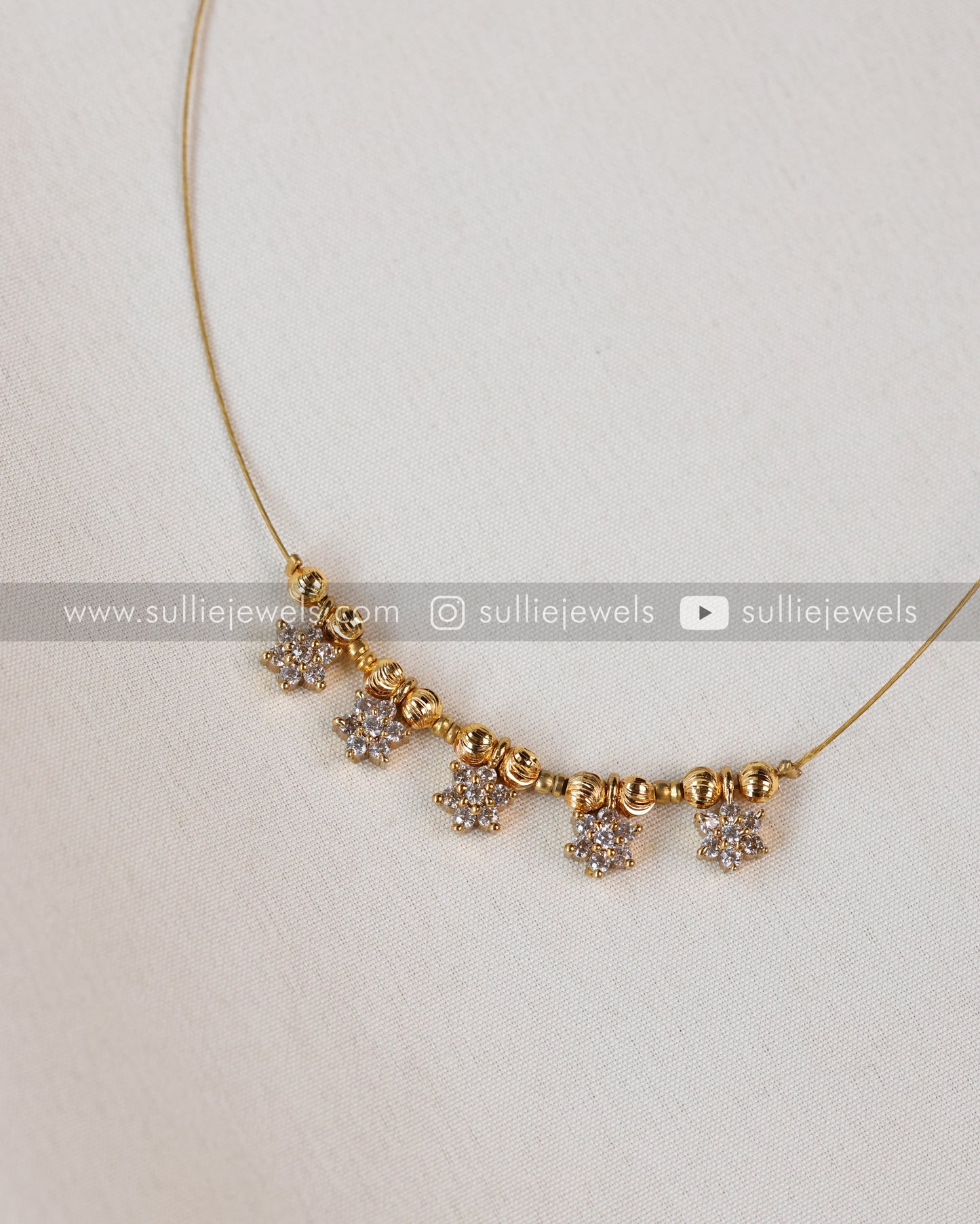 Diamond Star Invisible Gold String Chain