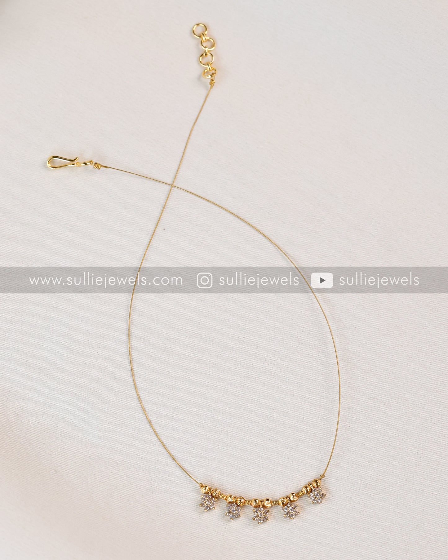Diamond Star Invisible Gold String Chain