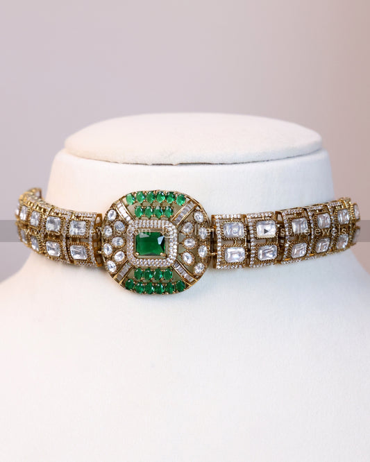 Statement Moissanite Premium Choker with Stud