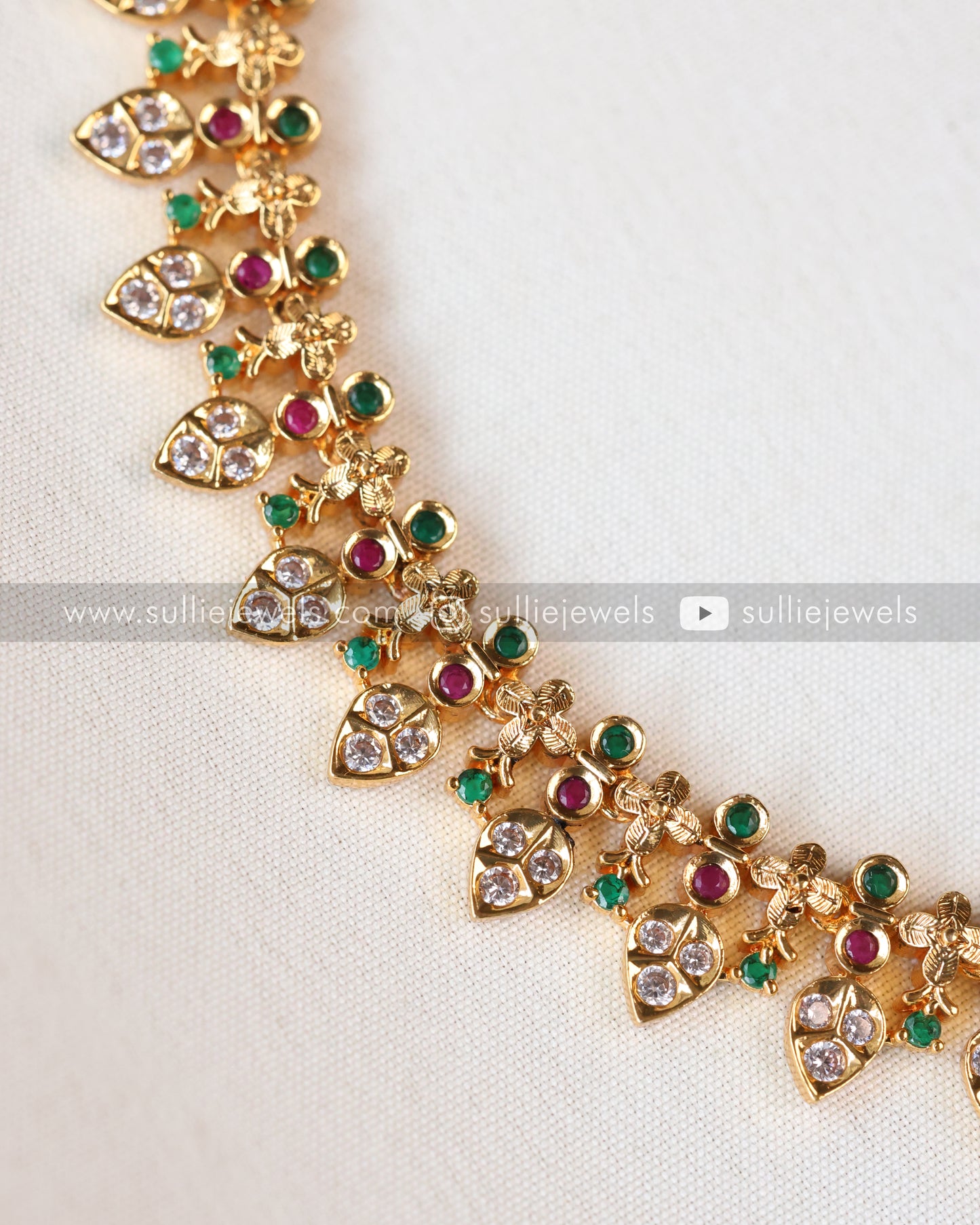 Multicolour Stone Minimal Necklace with Earrings