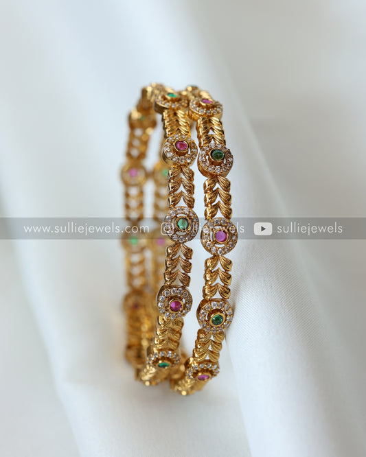 Multicolour Gold Bangle - Set of 2
