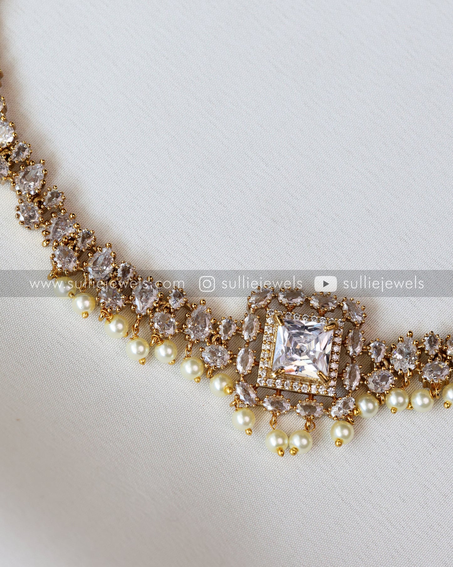 Premium Moissanite Necklace with Earrings