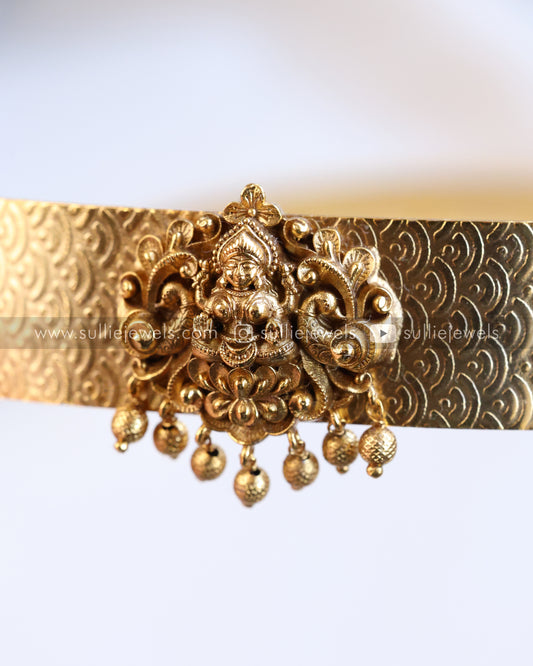 Lakshmi Minimal Detailed Gold Hip Belt