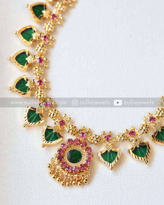 Gold Plated Nagapadam - Kerala Palakka Long Chain