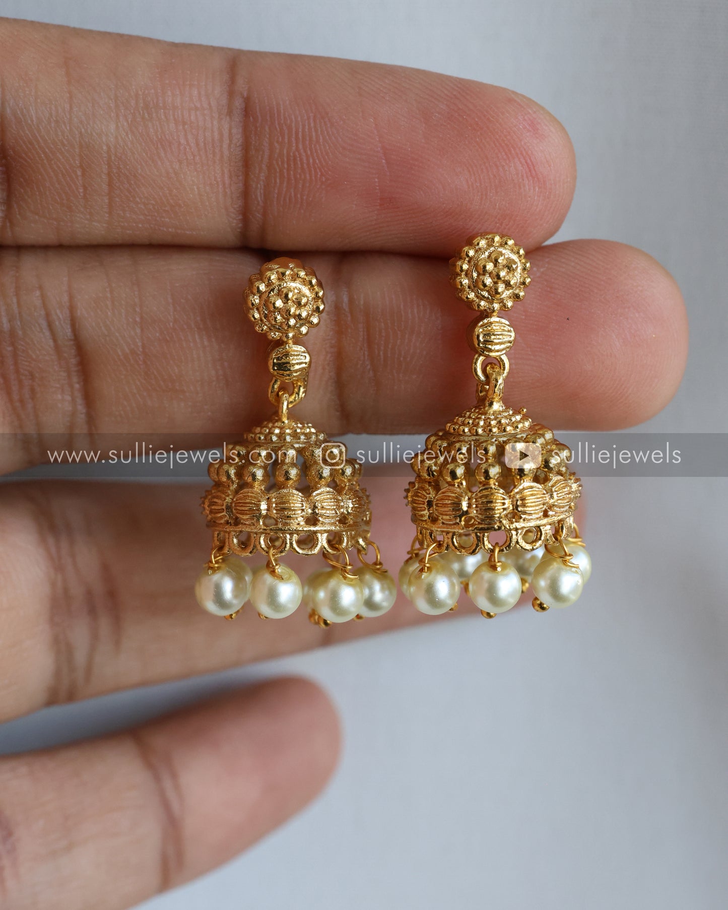 Flower Coin - No Idol Gold Long Chain with Jhumka