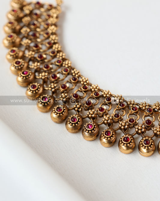 Gold Necklace ( not antique ) with Earring