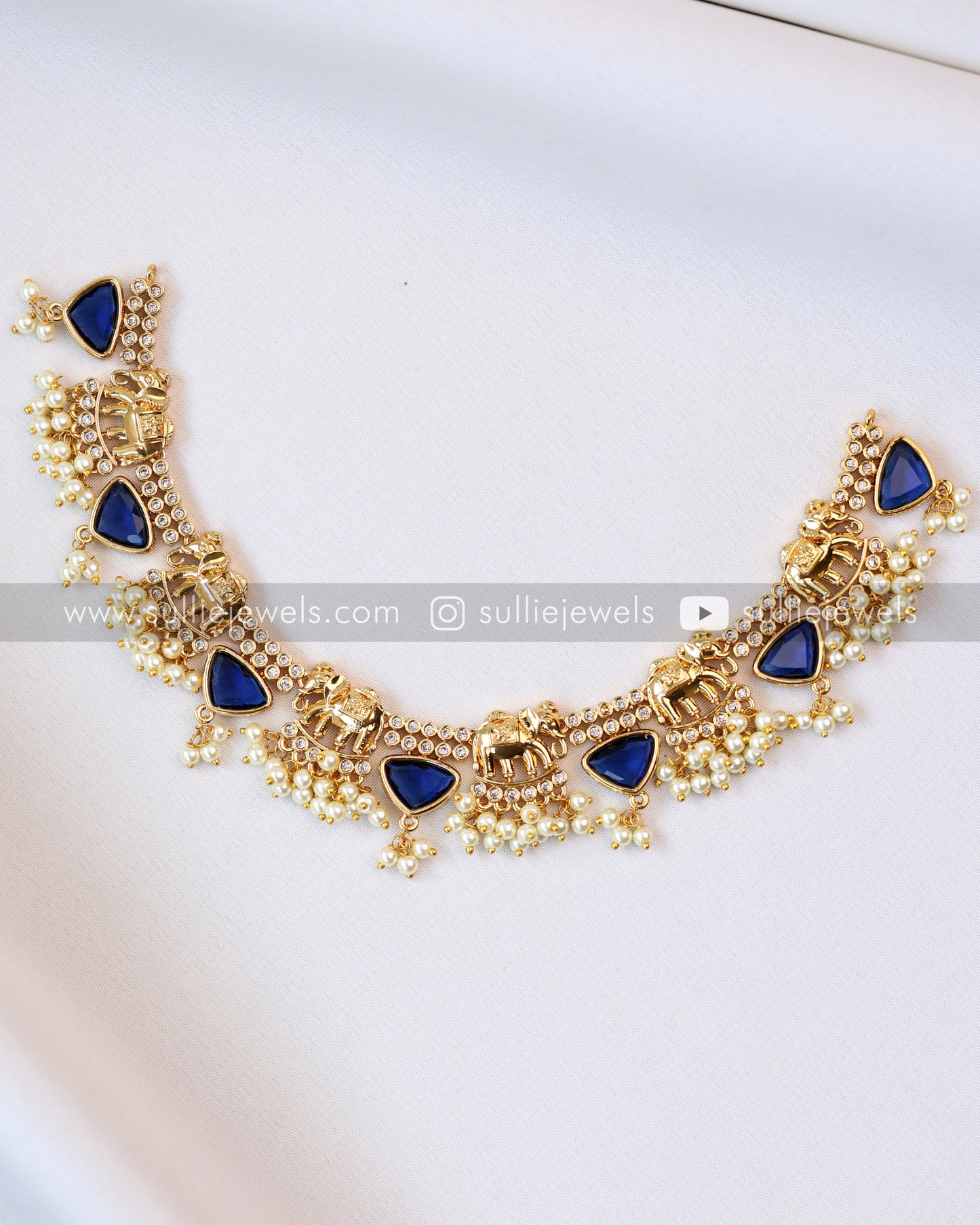 Elephant Stone Necklace with Earring