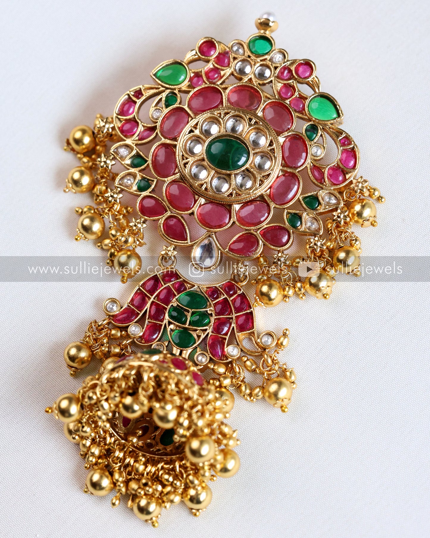 Kemp Gold Cluster Hair Brooch