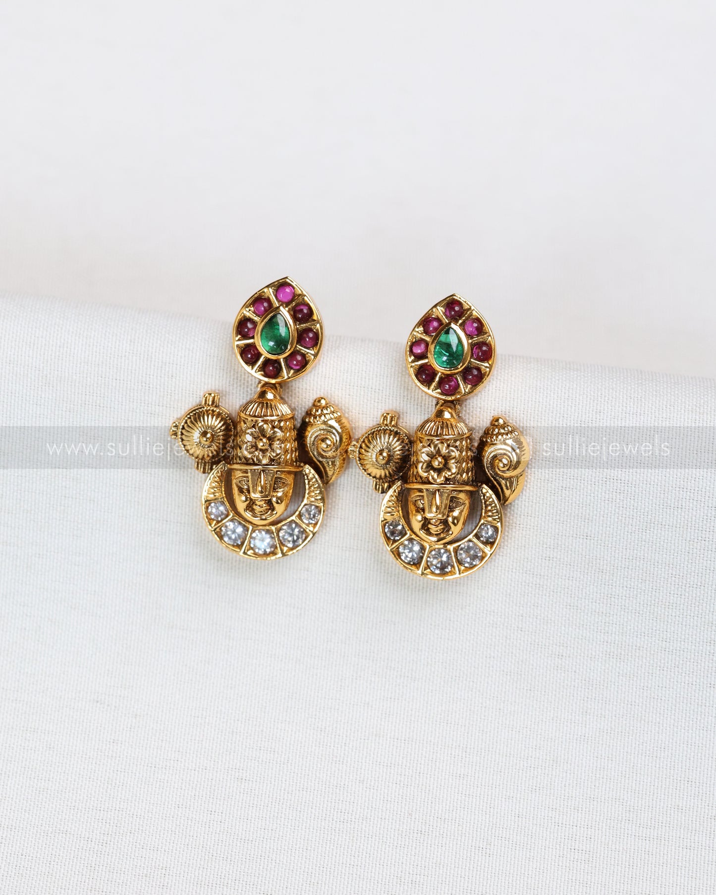 3713 - Venkateswara AD Necklace with Stud