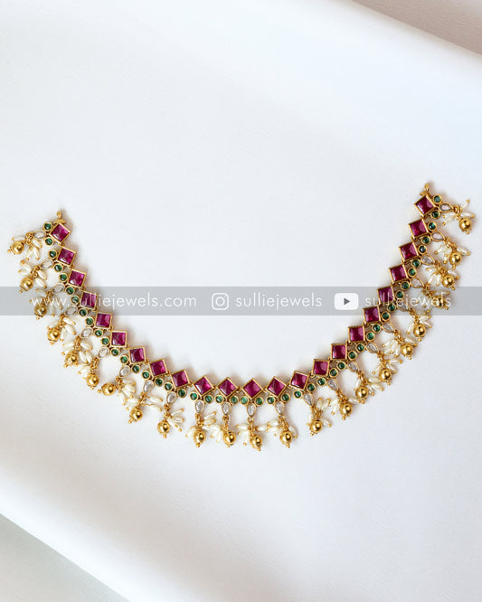 Lakshmi Stone & Pearl Combo ( 4 piece )