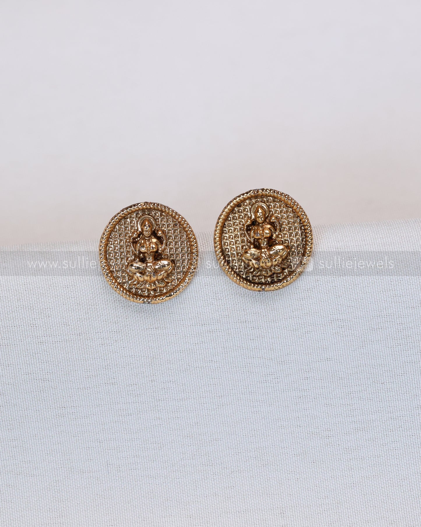 3757 - Sullie Basic - Lakshmi Designer Gold Coin Necklace with Stud