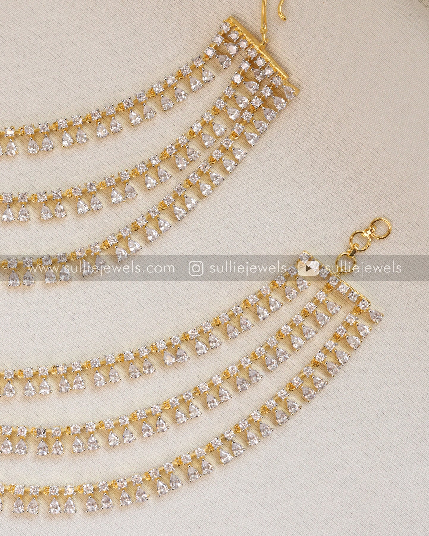 Diamond Three Layer Earchain / Maatti