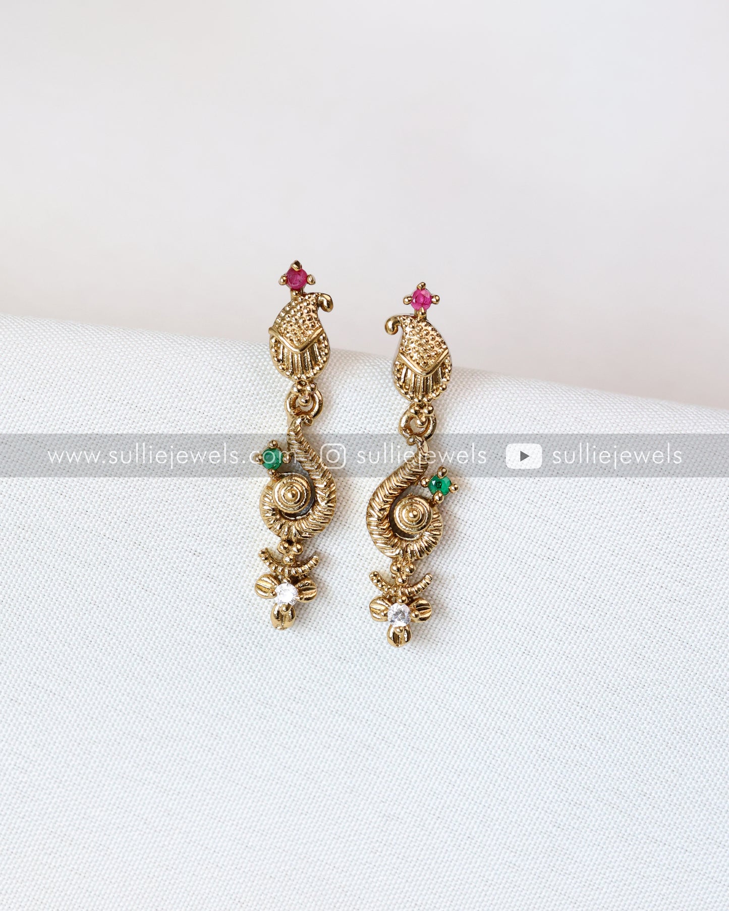 Goddess Stone And Kemp Coin Bridal Combo ( 9 piece )