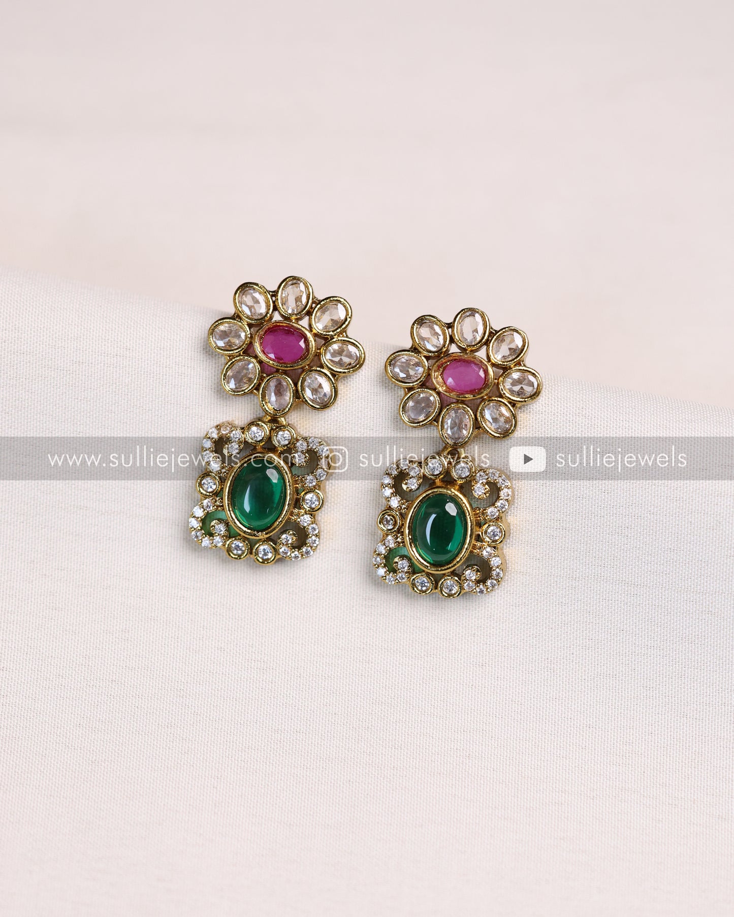 Multicolour Premium Stone Necklace with Stud